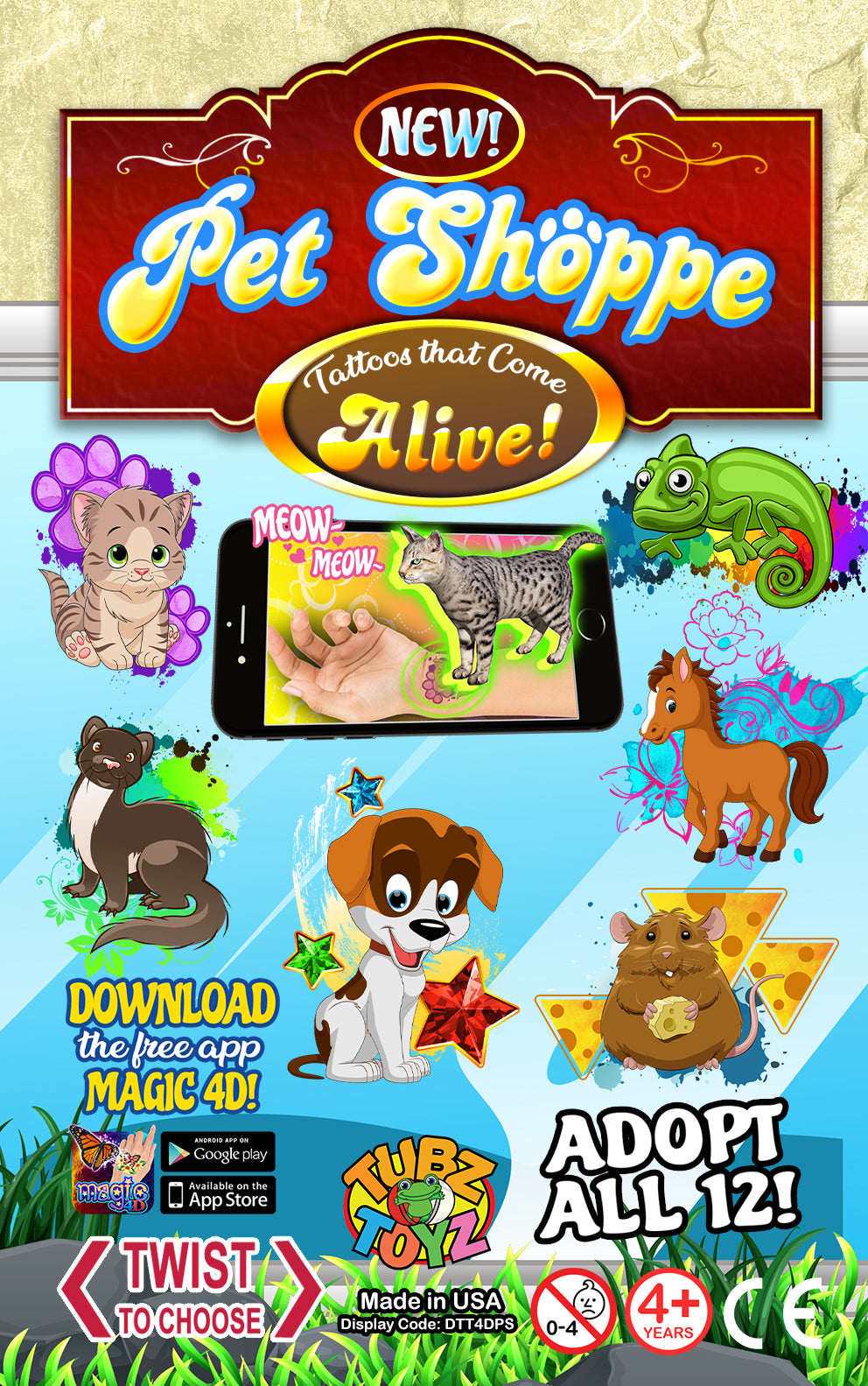 Pet Shoppe 4D Tattoos (Sticker)