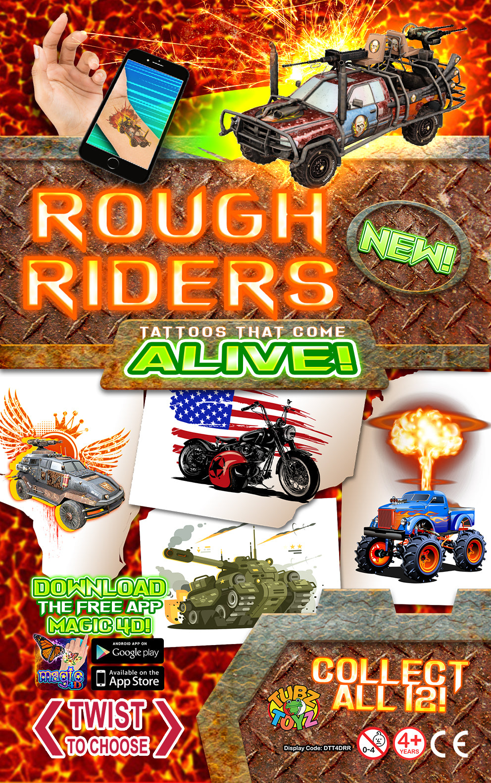 Rough Rider 4D Tattoos (Sticker)