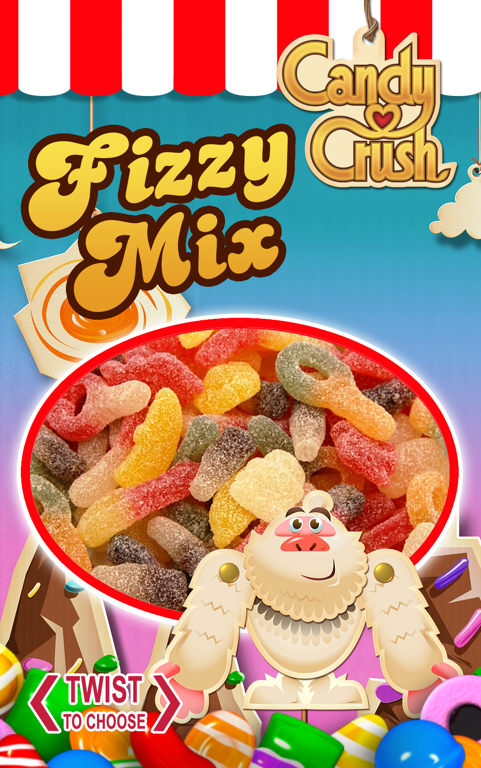 Tubz Candy Crush Fizzy Mix (Sticker)