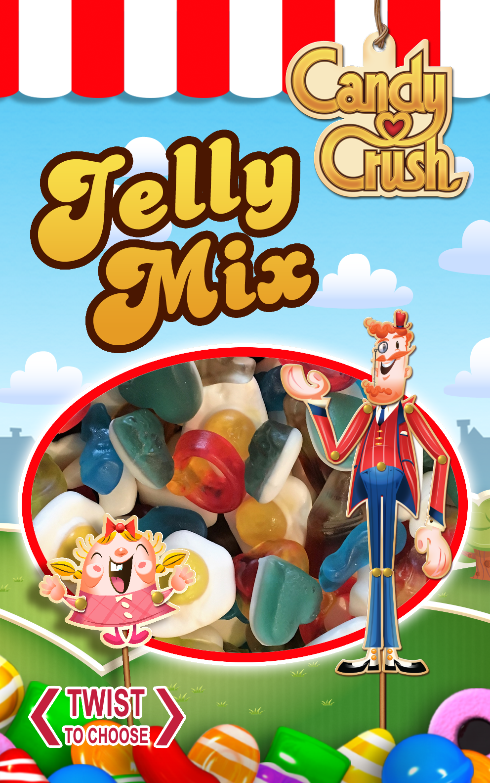 Tubz Candy Crush Jelly Mix (Sticker)