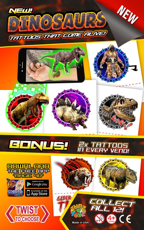Dinosaurs 4D Tattoos (Toyz Pot)