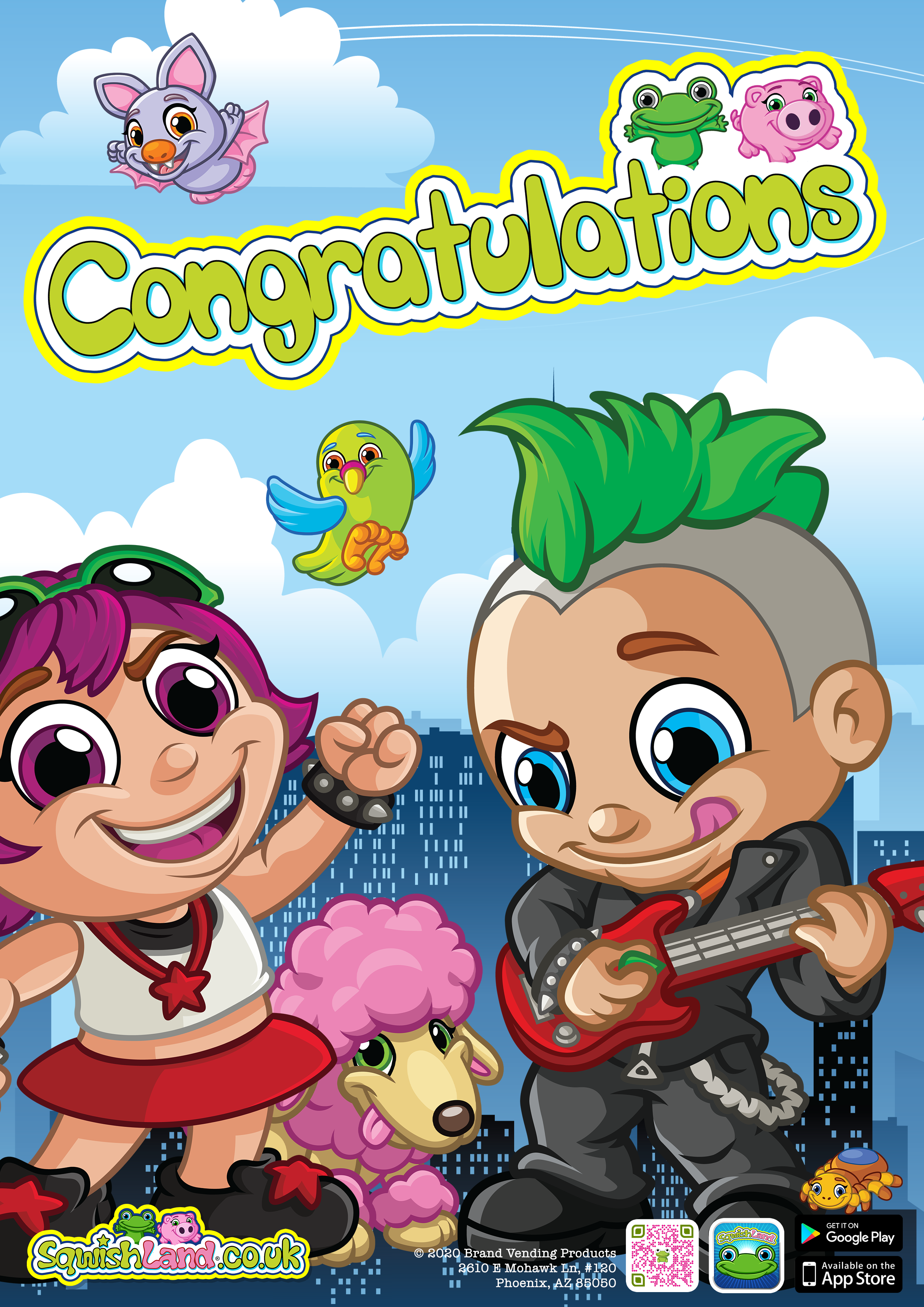 Sqwishland City Congratulations (Card)