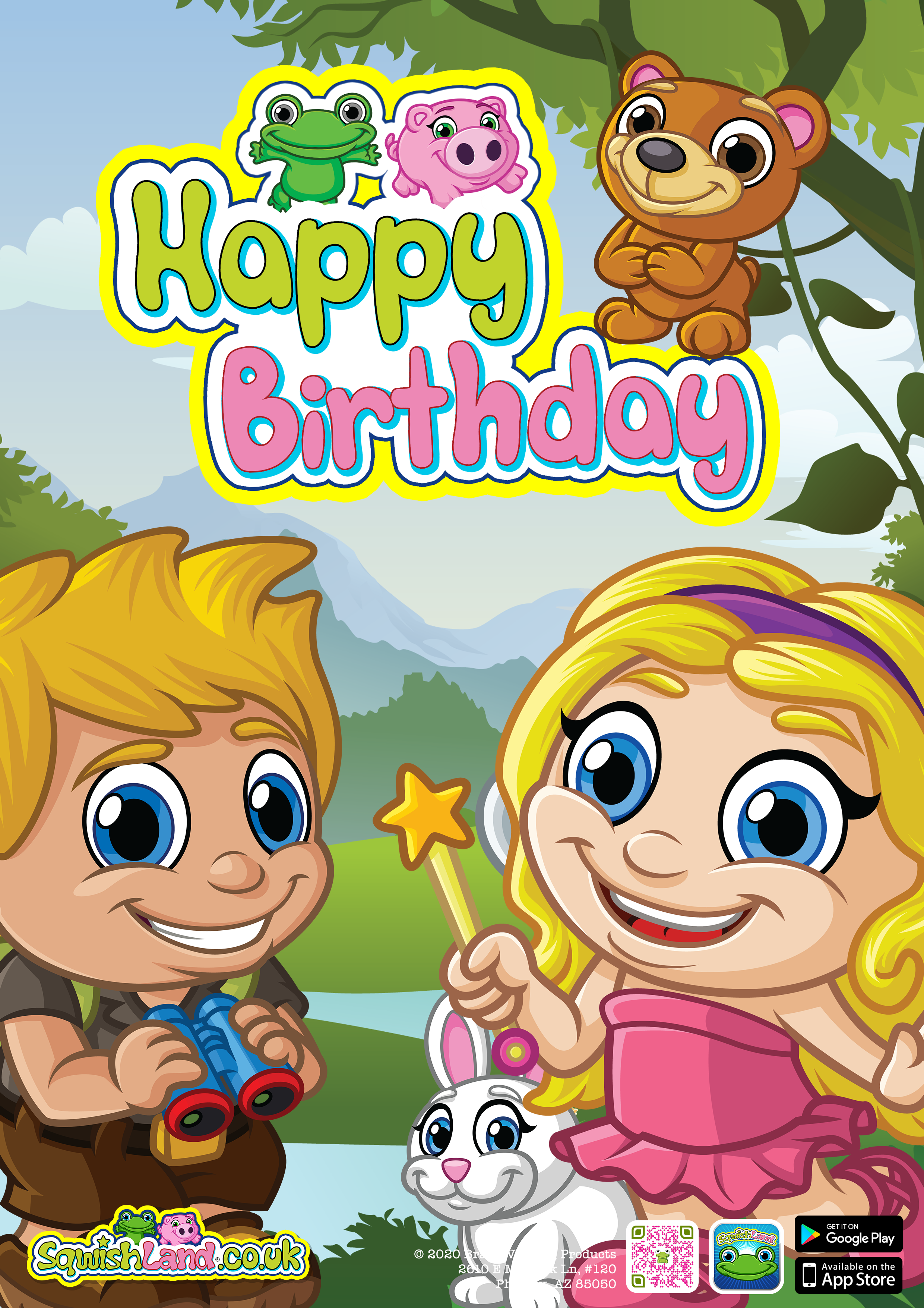 Sqwishland Forest Happy Birthday (Card)