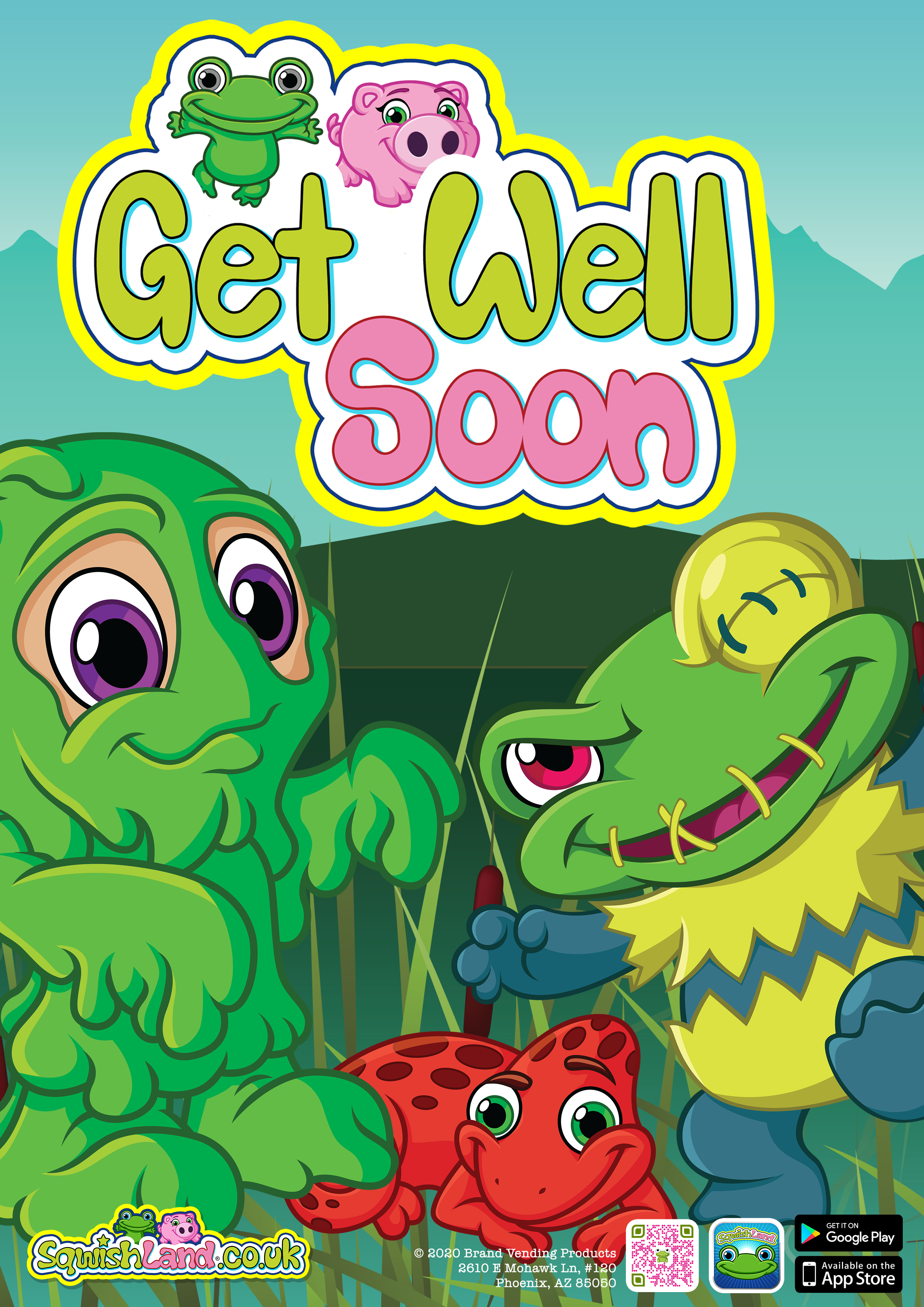 Sqwishland Swamp Get Well Soon (Card)