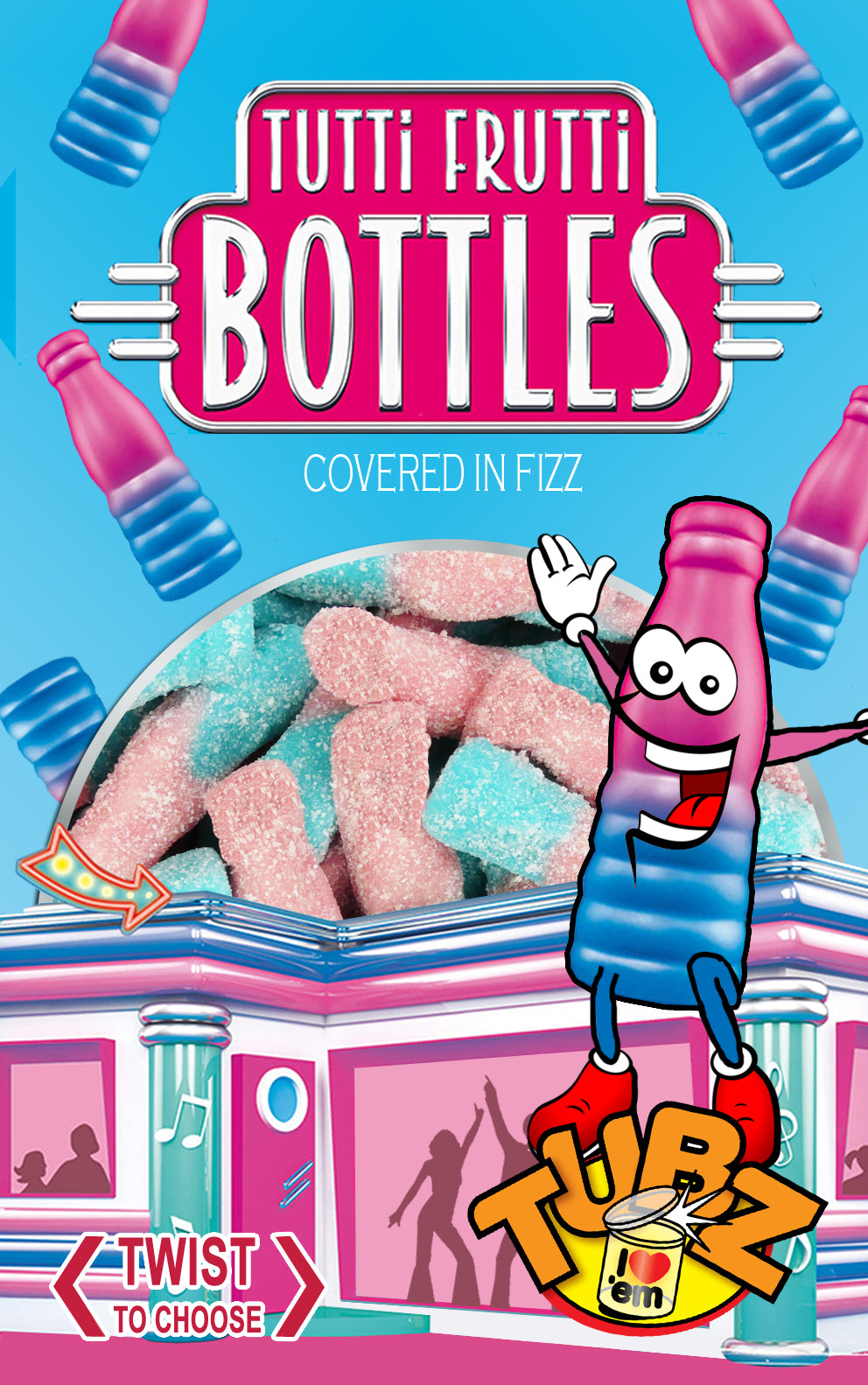 Tubz Mini Tutti Frutti Bottles (Sticker)